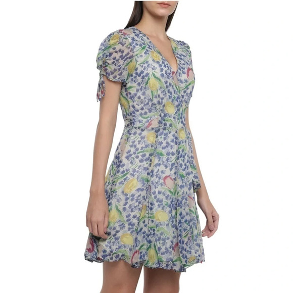 Polo Ralph Lauren Womens Floral Short Sleeve Crepe Wrap Dress Size 2 - Picture 3 of 15